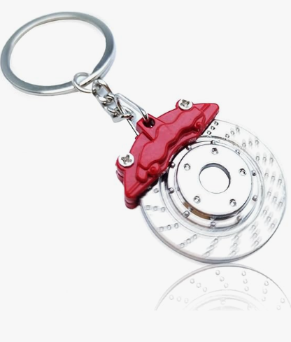 Red Brake Disc Keychain