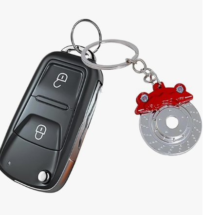 Red Brake Disc Keychain